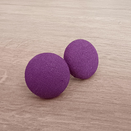 Tmavě fialové - buttonkové náušnice
