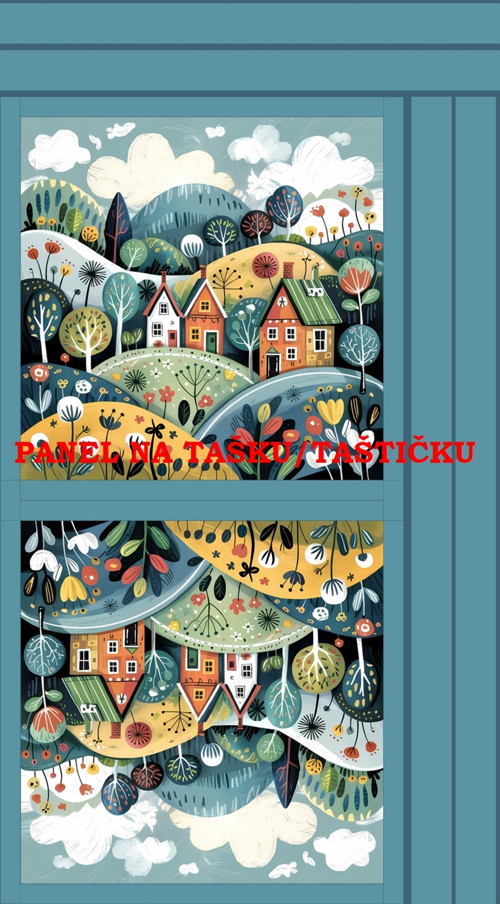 Panel na tašku/taštičku - bavlna XL