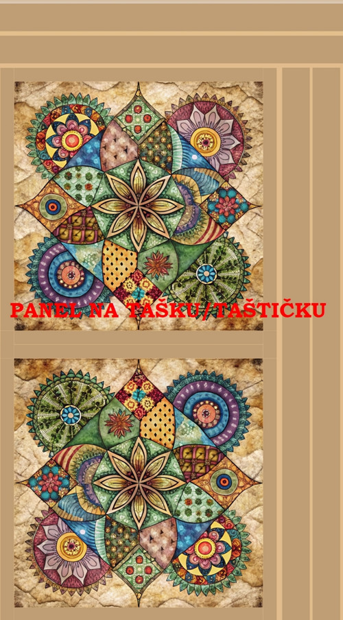 Panel na tašku/taštičku - bavlna XL — foto 1