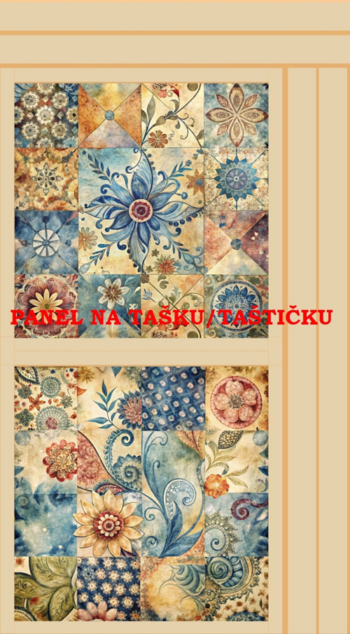 Panel na tašku/taštičku - bavlna XL