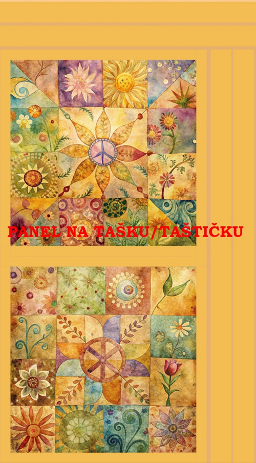 Panel na tašku/taštičku - bavlna XL