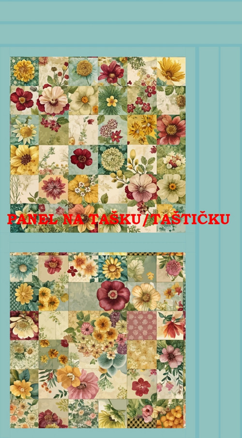 Panel na tašku/taštičku - bavlna XL
