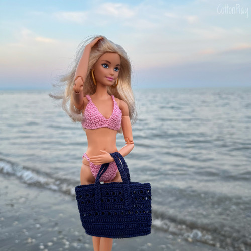 Plážová taška pro Barbie - tmavě modrá