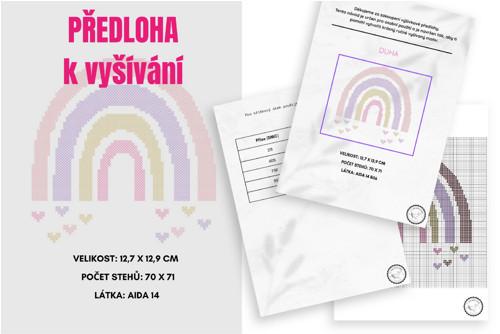 Předloha k vyšívání - Duha (PDF)