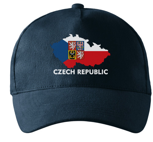 Kšiltovka s vlajkou Česká republika navy modrá