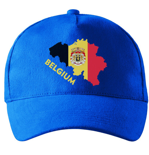 Kšiltovka s vlajkou Belgie modrá