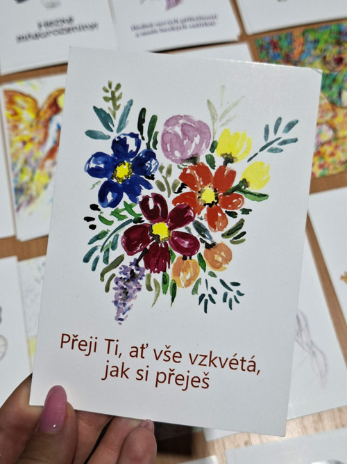 Přání/pohlednice Ať Ti vše vzkvétá!