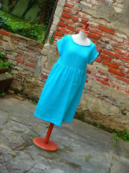 Šaty vintage aqua M