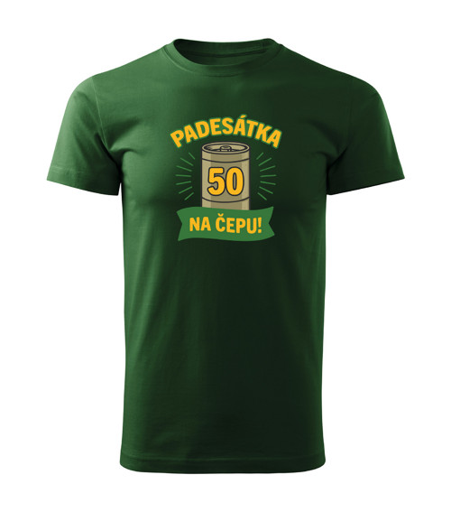 Tričko - Padesátka na čepu - Zelené