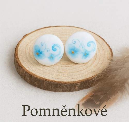 Náušnice - Pomněnkové
