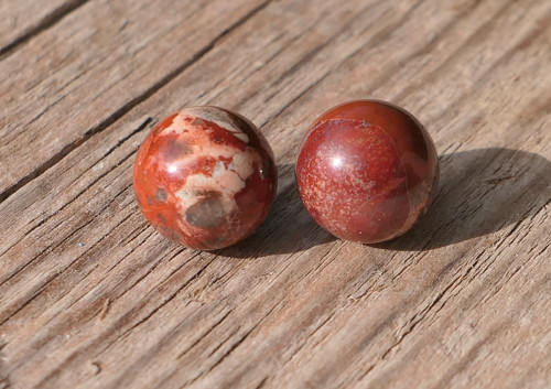 2x kulička 10,2 mm - jaspis brekciový V1168