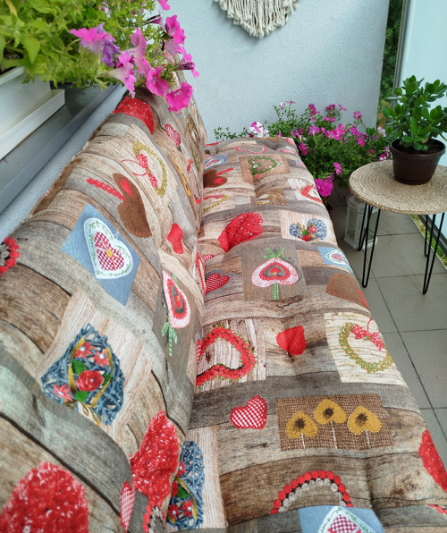 PODSEDÁKY na lavici, houpačku 42 x 100 cm