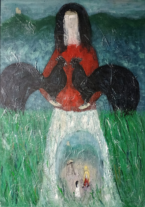 Obraz "Černí kohouti"