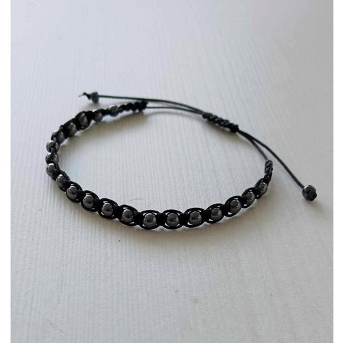 Náramek Shamballa - Hematit