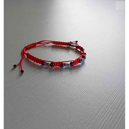 Náramek Shamballa - Hematit
