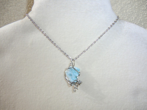 Larimar surový - náhrdelník 58/4M — foto 1