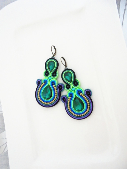Soutache náušnice — foto 1