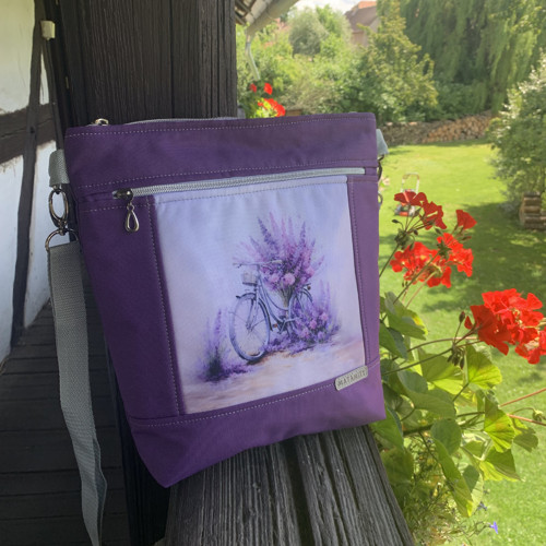 Crossbody kabelka - Kolo ve fialové