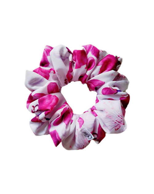 Gini HEDVÁBNÁ scrunchie M- APPLE BLOSSOM — foto 1