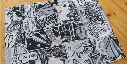 Prostírání ,pánský svačinový ubrousek -Komiks č.2