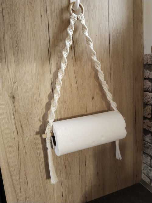 Macrame drzak kuchyňských roli