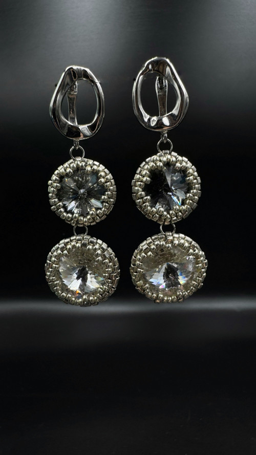 Dlouhé náušnice s krystaly Swarovski