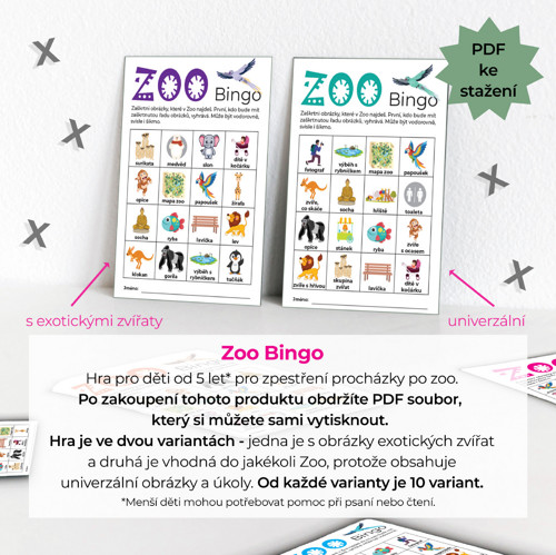 ZOO Bingo – PDF ke stažení