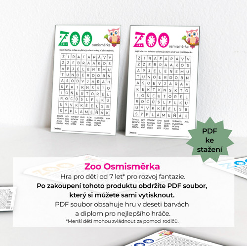 ZOO Osmisměrka - PDF ke stažení