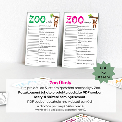ZOO Úkoly - PDF ke stažení