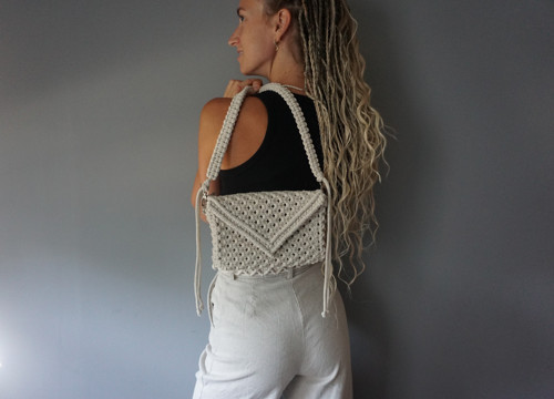 Macramé kabelka Linen (M)