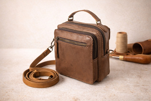 Kožená crossbody kabelka/pánská taška