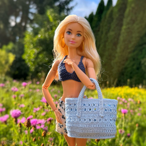 Plážová taška pro Barbie - světle modrá — foto 1