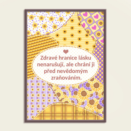 Floral sewing grafika hranice - slunečnice