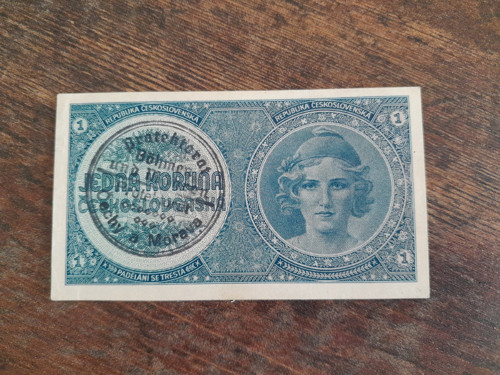 1 koruna 1938/40 protektorát