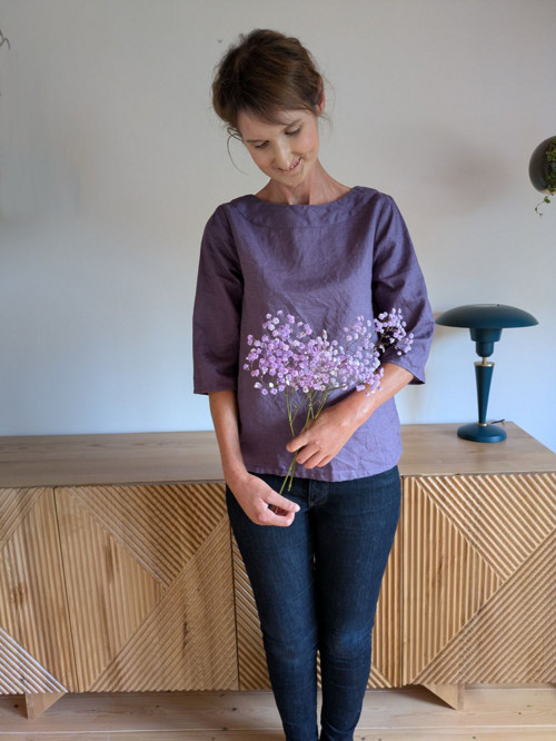 Lněná halenka Violet 2