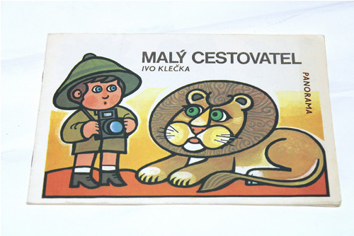 Retro omalovánka Malý cestovatel