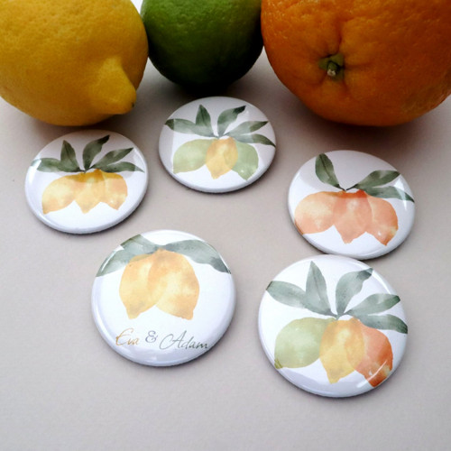 Citrusy - buttony - dárky