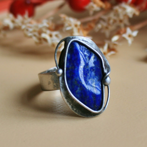 Prsten s lapisem lazuli — foto 1
