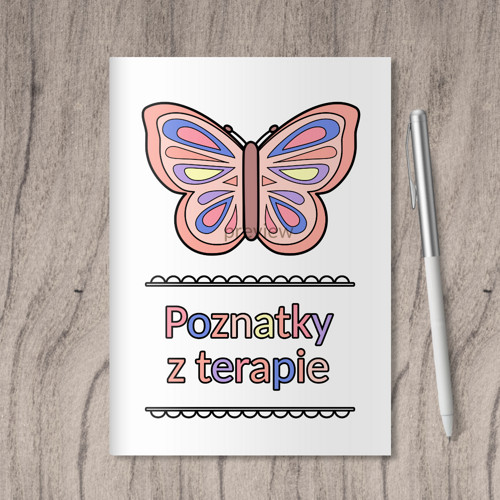 Poznatky z terapie notes - motýl apricot