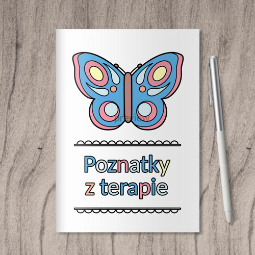 Poznatky z terapie notes - motýl blue