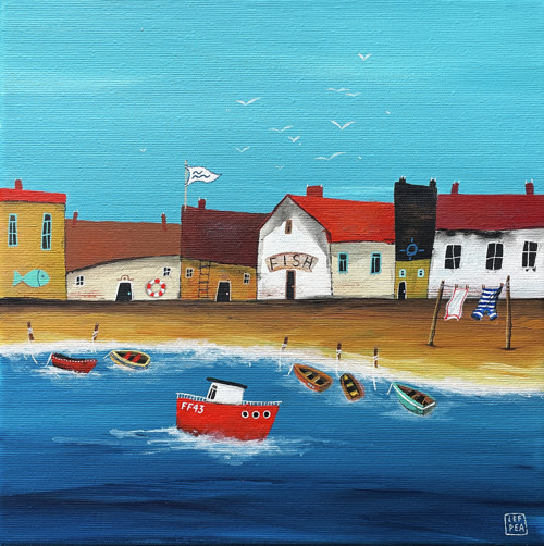 Happy harbor - 30x30cm — foto 1