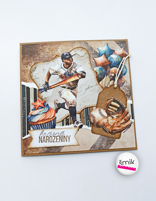 Baseballové kraft přání k narozeninám AdventureMen