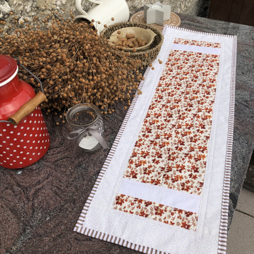 Podzimní běhoun s květy 82x27 cm
