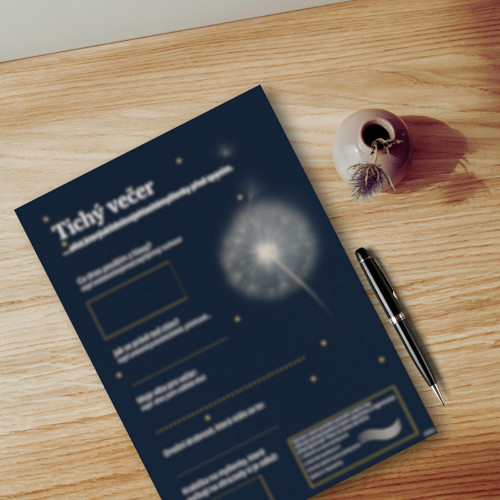 Tichý večer - list pro klidné uzavření dne