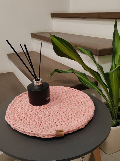 Růžové prostírání / podložka na stůl 30 cm
