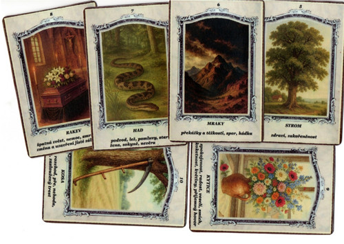 Vykládací karty Madame Lenormand s popisem VELKÉ