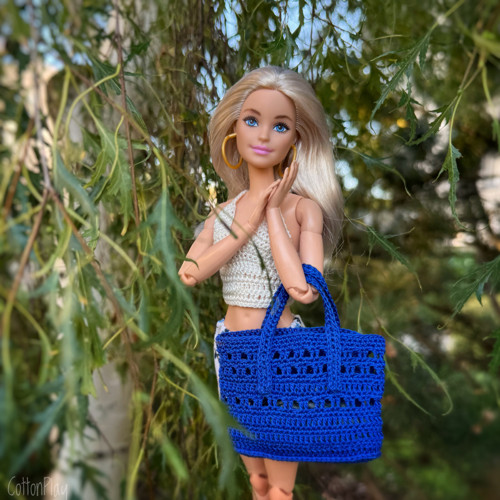 Plážová taška pro Barbie - modrá