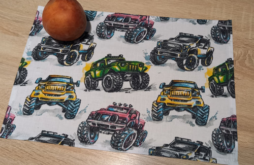 Prostírání , svačinový ubrousek MOSTER- TRUCK