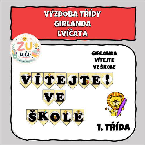 Výzdoba třídy - Girlanda - Lvíčata