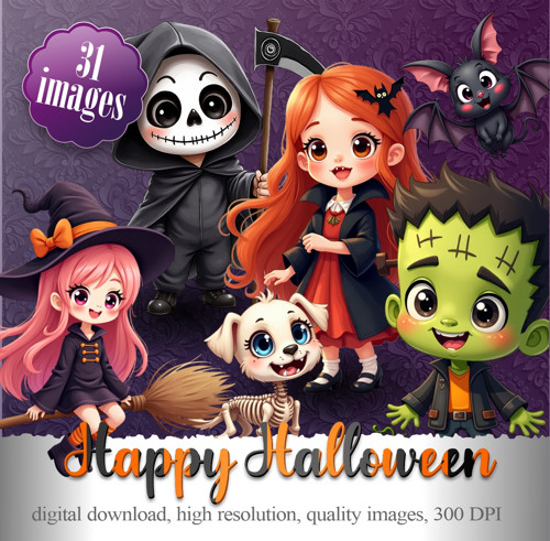 "Happy Halloween" 31 motívov/digital download
